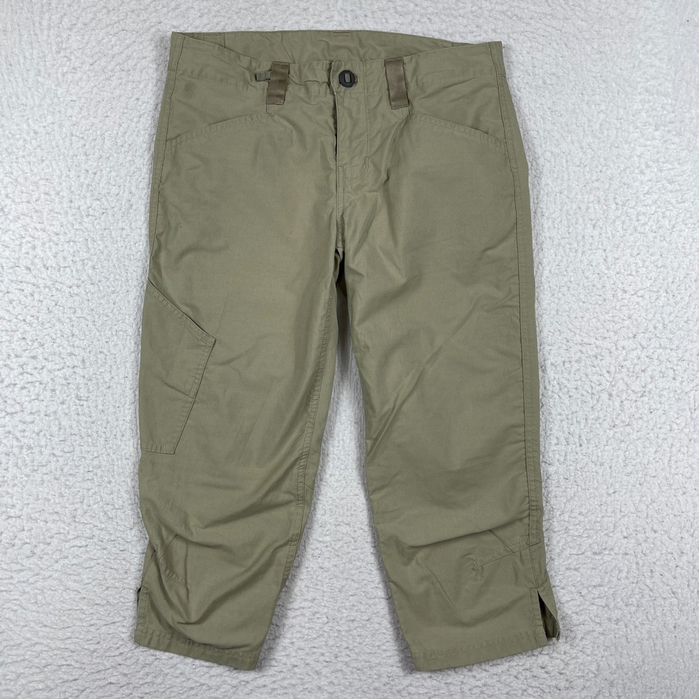 Patagonia Venga Rock Pants Womens 6 Tan Khaki Cropped‎ Hiking Climbing STY83096